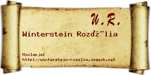 Winterstein Rozália névjegykártya